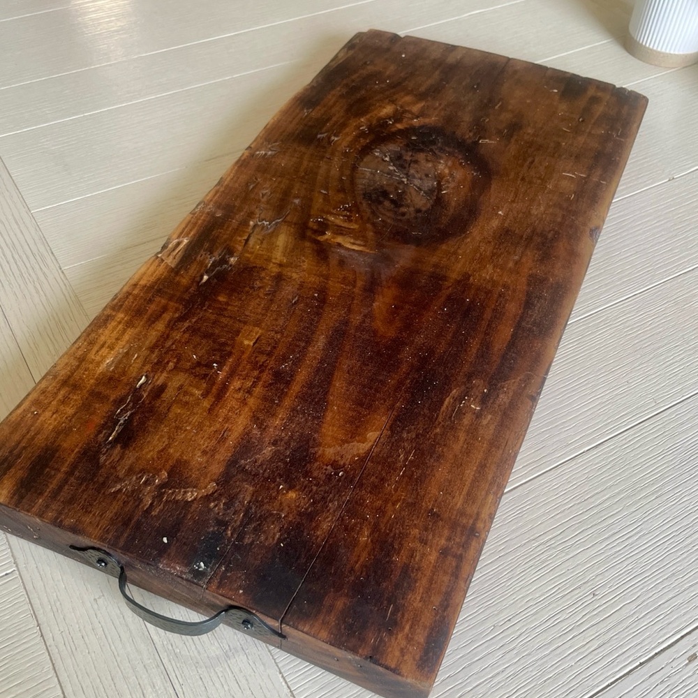 Rustic Handmade Wood Serving Tray Great Gift Idea